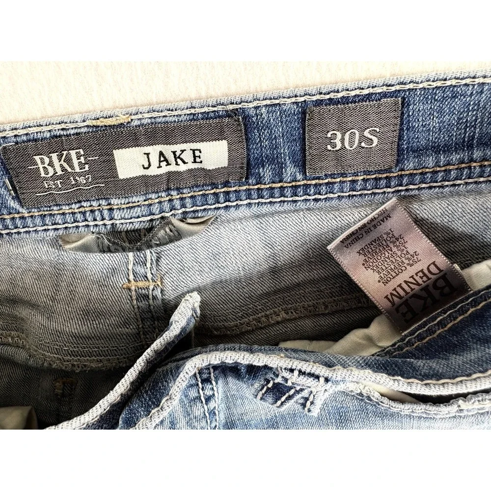 Buckle BKE Jake Straight Jeans Mens 30 Blue Denim Cotton Regular Fit Casual Wear